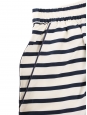 High waist navy blue and white striped silk sergé shorts Retail price €750 Size 34/36