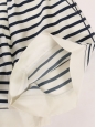 High waist navy blue and white striped silk sergé shorts Retail price €750 Size 34/36
