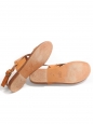 Sandales plates à brides en cuir camel Prix boutique 550€ Taille 37