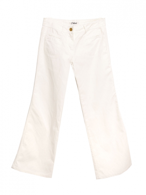 Kate Moss iconic white denim wide leg jeans Retail price €390 Size 36/38