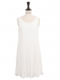 Robe de mariée ou cocktail en crêpe de soie plissé blanc ivoire Px boutique 2000€ Taille 34