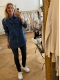 Dark blue low waist Low burgundy skinny jeans Retail price $290 Size XS