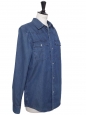 Navy blue denim men's shirt NEW Retail price €180 Size M