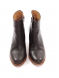Bottines boots Chic à talon en cuir marron foncé Px boutique 360€ Taille 40