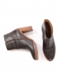 Bottines boots Chic à talon en cuir marron foncé Px boutique 360€ Taille 40