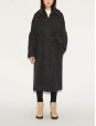 BETTINA grey and black check print wool belted maxi coat Retail price €1100 Size 34 to 40