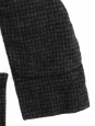 Manteau BETTINA long en laine à carreaux gris et noir Prix boutique 1100€ Taille 34 à 38