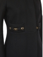 Manteau en laine noire brodé de chaînes dorées Px boutique 2000€ Taille 34