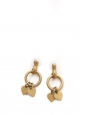 Gold plated brass heart pendant earrings Retail price €350