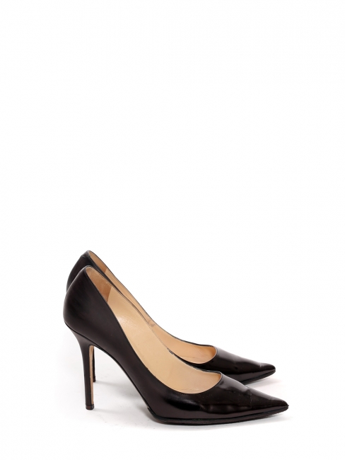 Black patent leather stiletto heel pumps Retail price €575 Size 39