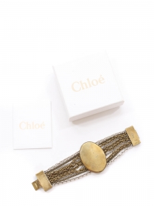 Bracelet en laiton multi-chaîne argent et médaillon Prix boutique 620€
