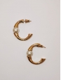 DARCEY Gold plated brass earrings with ivory pearl Retail price €445