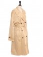 Beige camel long trench coat with belt Retail price €400 Size 36 to 38
