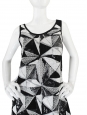 Robe brodée de sequins motifs géométriques noirs et blancs Px boutique 3000€ Taille 38