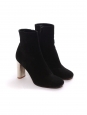 BAM BAM black suede leather ankle boots silver heel Retail price €730 Size 38