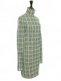 Iconic Spring 2014 green red white plaid long sleeves dress Retail 2000€ Size XS