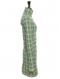 Iconique robe courte manches longues à carreaux vert rouge blanc Prix boutique 2000€ Taille 34/36