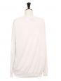 White cashmere round neck sweater Retail price €450 Size L