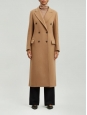 Manteau NEW ARLON droit long en laine et cachemire beige camel Prix boutique 1300€ Taille 38/40