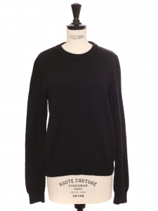 Black cashmere and wool crew neck sweater Retail price €970 Size S