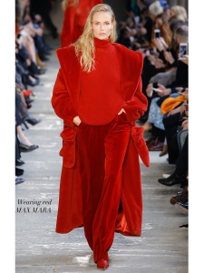 Rubis red wool straight maxi coat Retail price €650 Size 38/40