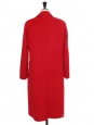 Rubis red wool straight maxi coat Retail price €650 Size 38/40