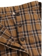 JACK Brown check print high waist A-line midi skirt Retail price €320 Size 36