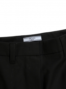 Black wool and mohair twill straight leg pants with pleat Retail price €820 Size 36