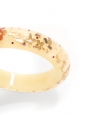 Inclusion transparent resin bangle bracelet with Swarovski crystals