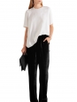 Pantalon CAMILLA taille haute très long en velours noir Prix boutique $770 Size XS