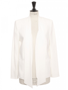 Veste blazer en crêpe blanc crème Prix boutique 900€ Taille 38
