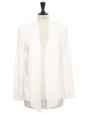 Cream white fluid blazer jacket Retail price €900 Size 38