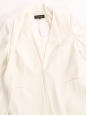 Cream white fluid blazer jacket Retail price €900 Size 38