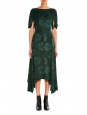 Imperial green Stoney Magnolia jacquard short sleeves dress Retail price €1345 Size 34