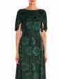 Robe Stoney Magnolia en jacquard de soie vert impérial Prix boutique 1345€ Taille 34/36