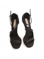 Black eco-friendly faux leather heeled sandals Retail price €660 Size 39