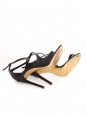 Sandales à talon stiletto et bride cheville en faux cuir eco-friendly noir Prix boutique 660€ Taille 39