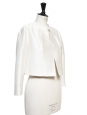 Veste courte boléro en radzimir blanc ivoire Px boutique 1695$ Taille 40