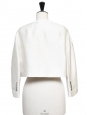 Veste courte boléro en radzimir blanc ivoire Px boutique 1695$ Taille 40