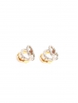 Gold plated brass and silver clip earrings Retail price €445