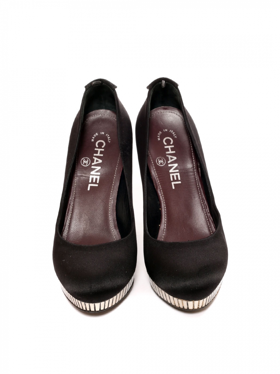 CHANEL, Shoes, Chanel Ballerina Heels Size 37 2 Made In Italy