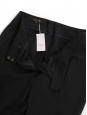 Pantalon droit slim fit à pli en sergé de laine bleu nuit Prix boutique 425€ Taille 38/40