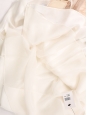 White silk crepe strapless top Retail price $620 Size 36
