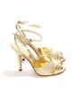 Gold leather heel sandals with ankle strap NEW Retail price €500 Size 37