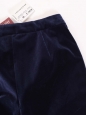 Midnight blue velvet straight let pants Retail price €200 Size 40