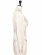 Tailleur veste blazer jupe en soie beige crème Taille XXS