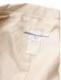 Tailleur veste blazer jupe en soie beige crème Taille XXS