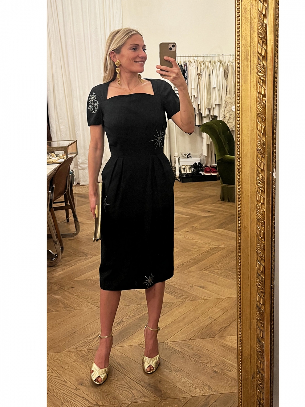 Robe Noire Manches Longues LuLu-Paris - Taille 38/40 - Acrylique élasthane - TBE