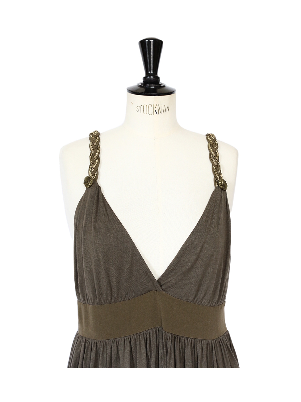 Robe évasée Chloé Racerback Verte - Neuve Sans étiquette, Taille XS - Modèle De Vente Au Détail