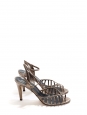 BELINDA Copper gold cutout leather ankle strap open toe sandals NEW Retail price €420 Size 41